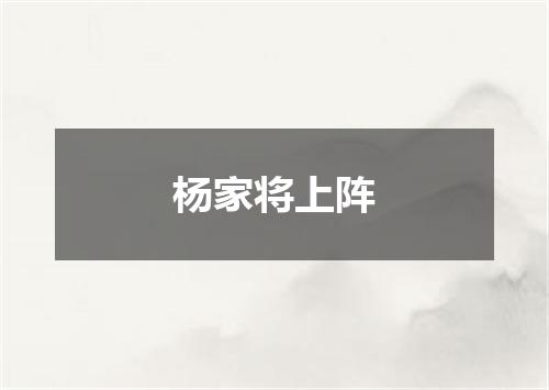 杨家将上阵