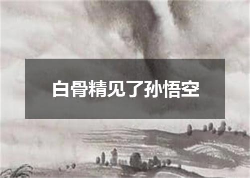 白骨精见了孙悟空