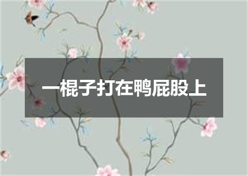 一棍子打在鸭屁股上