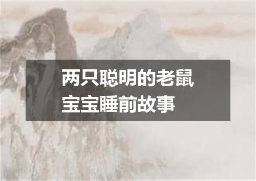 两只聪明的老鼠宝宝睡前故事