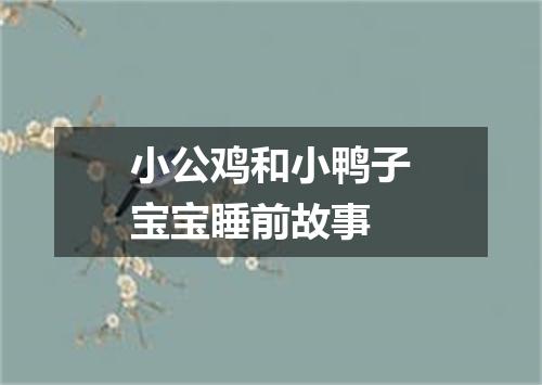 小公鸡和小鸭子宝宝睡前故事
