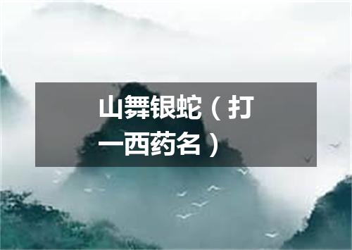 山舞银蛇（打一西药名）
