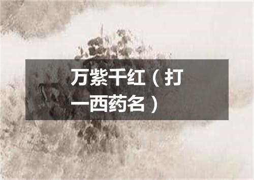 万紫千红（打一西药名）