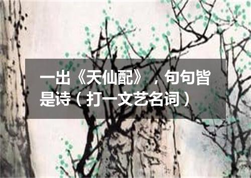 一出《天仙配》，句句皆是诗（打一文艺名词）