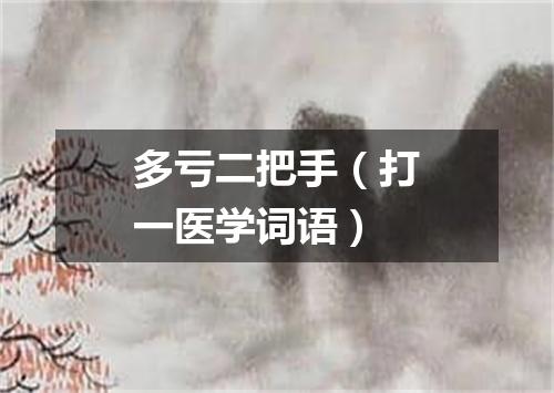 多亏二把手（打一医学词语）