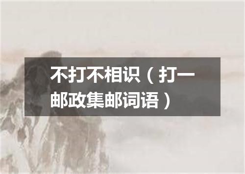 不打不相识（打一邮政集邮词语）