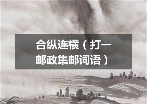 合纵连横（打一邮政集邮词语）