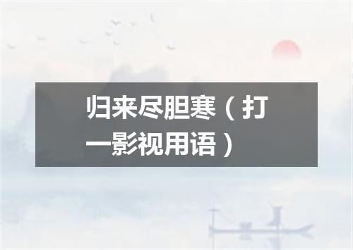 归来尽胆寒（打一影视用语）