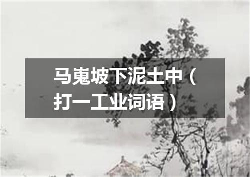 马嵬坡下泥土中（打一工业词语）