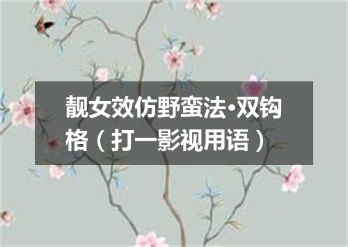 靓女效仿野蛮法·双钩格（打一影视用语）