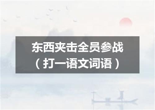 东西夹击全员参战（打一语文词语）