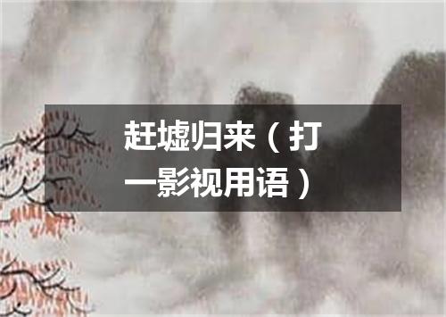 赶墟归来（打一影视用语）