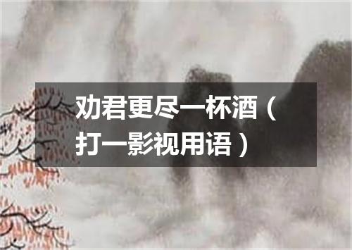 劝君更尽一杯酒（打一影视用语）