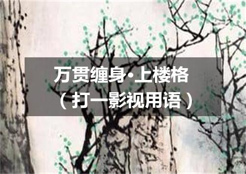万贯缠身·上楼格（打一影视用语）