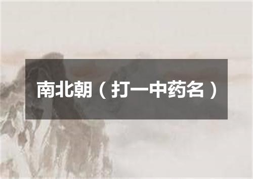 南北朝（打一中药名）