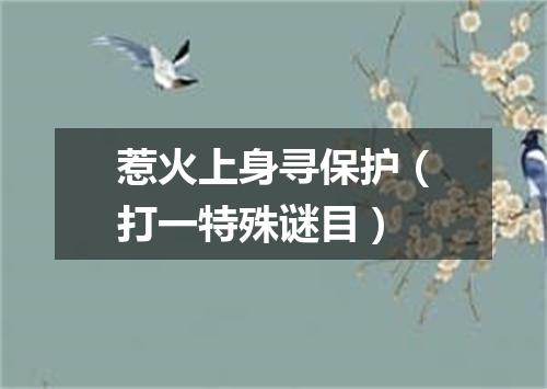 惹火上身寻保护（打一特殊谜目）