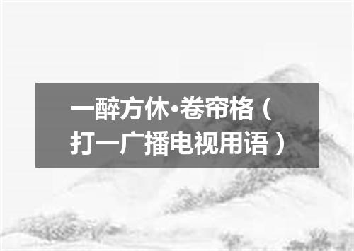 一醉方休·卷帘格（打一广播电视用语）