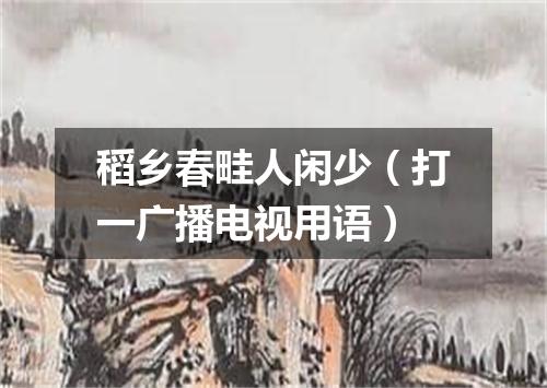 稻乡春畦人闲少（打一广播电视用语）