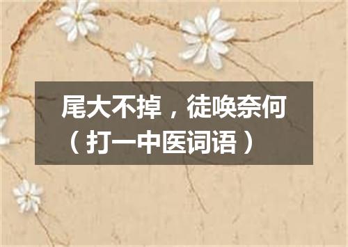 尾大不掉，徒唤奈何（打一中医词语）
