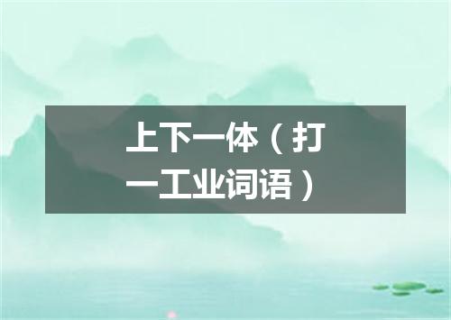 上下一体（打一工业词语）