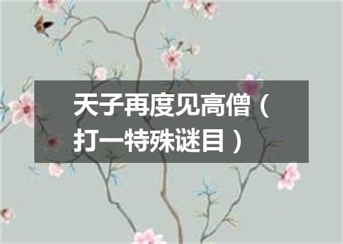 天子再度见高僧（打一特殊谜目）