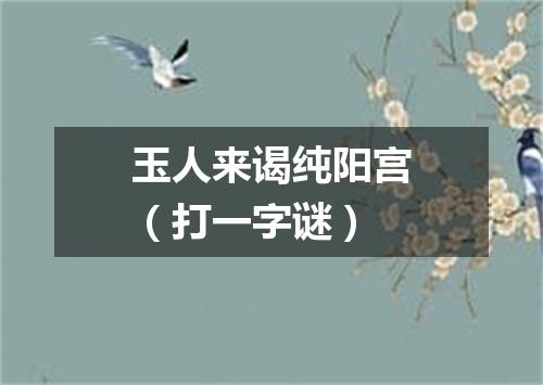 玉人来谒纯阳宫（打一字谜）