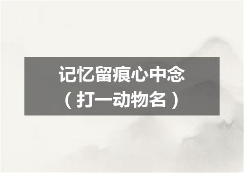 记忆留痕心中念（打一动物名）