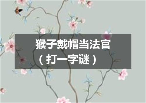 猴子戴帽当法官（打一字谜）