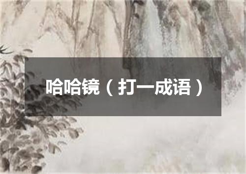 哈哈镜（打一成语）