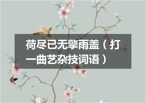 荷尽已无擎雨盖（打一曲艺杂技词语）