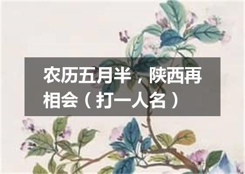 农历五月半，陕西再相会（打一人名）