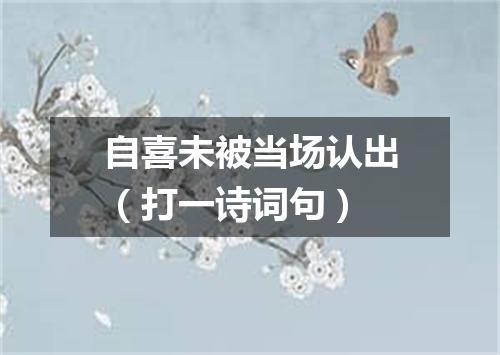 自喜未被当场认出（打一诗词句）