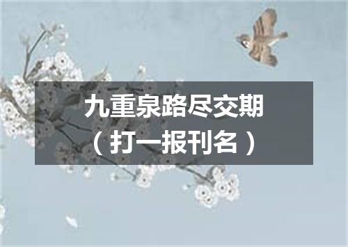 九重泉路尽交期（打一报刊名）
