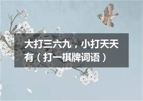 大打三六九，小打天天有（打一棋牌词语）