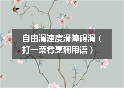 自由滑速度滑障碍滑（打一菜肴烹调用语）