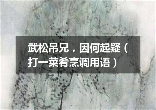 武松吊兄，因何起疑（打一菜肴烹调用语）