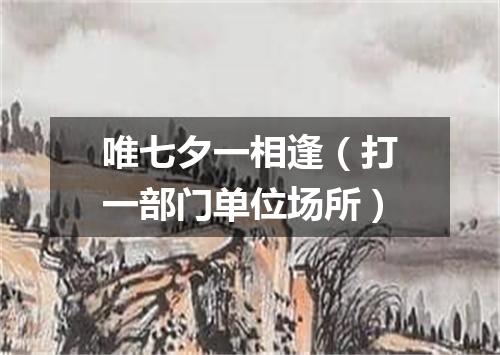 唯七夕一相逢（打一部门单位场所）