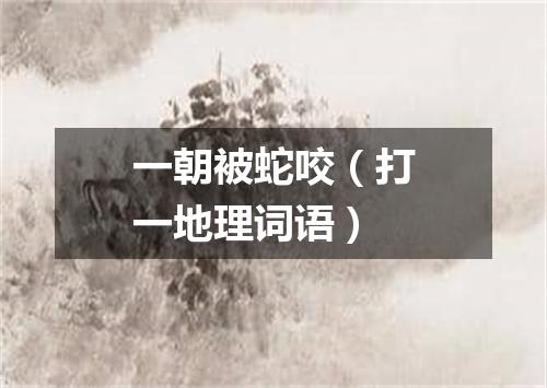 一朝被蛇咬（打一地理词语）