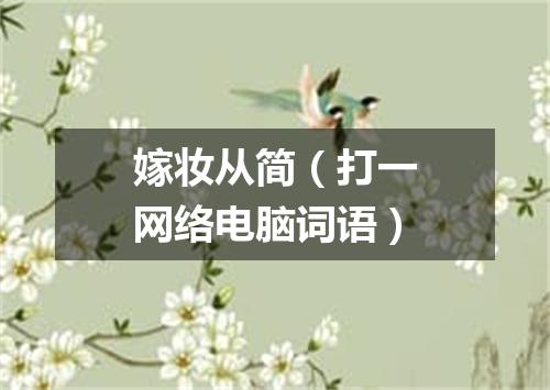 嫁妆从简（打一网络电脑词语）