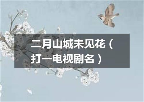 二月山城未见花（打一电视剧名）