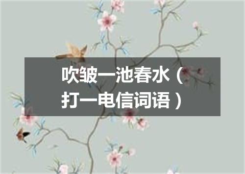 吹皱一池春水（打一电信词语）