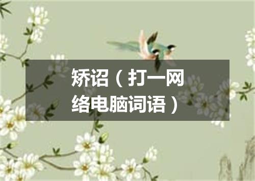 矫诏（打一网络电脑词语）