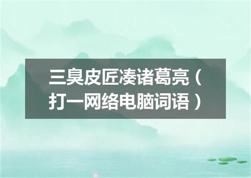 三臭皮匠凑诸葛亮（打一网络电脑词语）