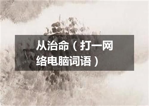 从治命（打一网络电脑词语）