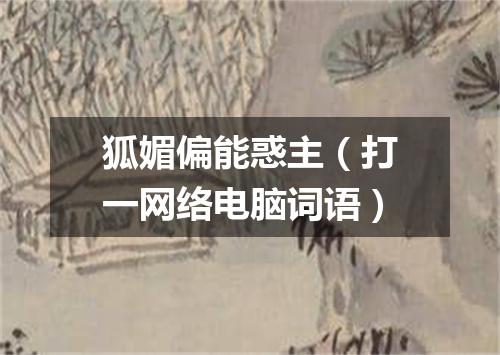 狐媚偏能惑主（打一网络电脑词语）