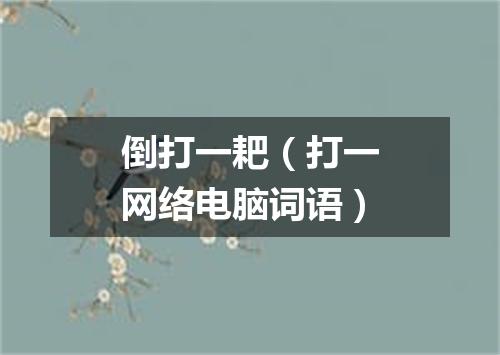 倒打一耙（打一网络电脑词语）