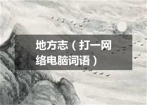 地方志（打一网络电脑词语）