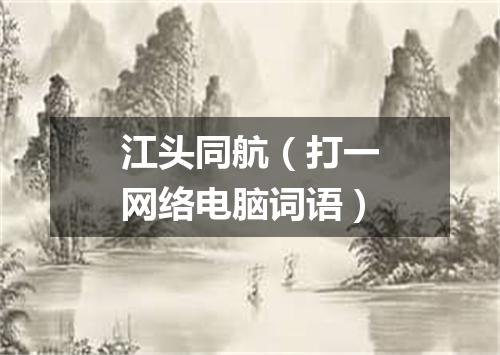 江头同航（打一网络电脑词语）