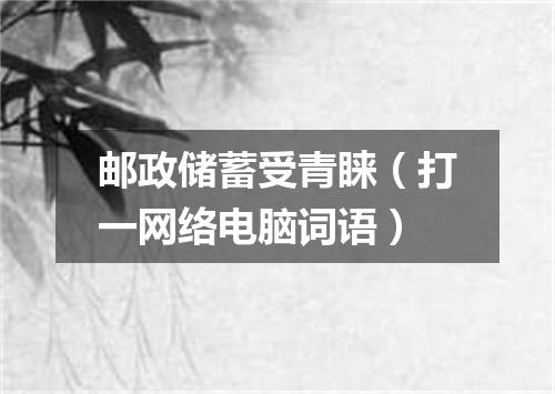 邮政储蓄受青睐（打一网络电脑词语）