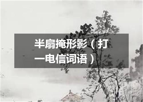 半扇掩形影（打一电信词语）